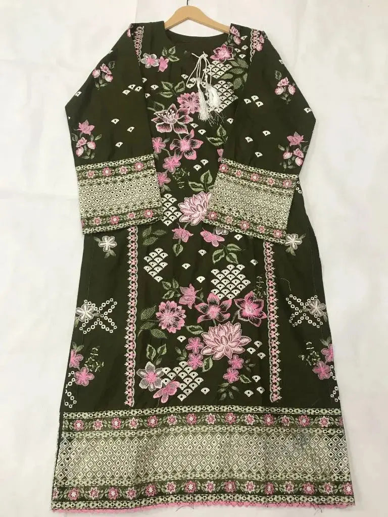 Floral Printed Cotton Lawn 3-Piece Stitched Suit Ayesha Fashion Boutique