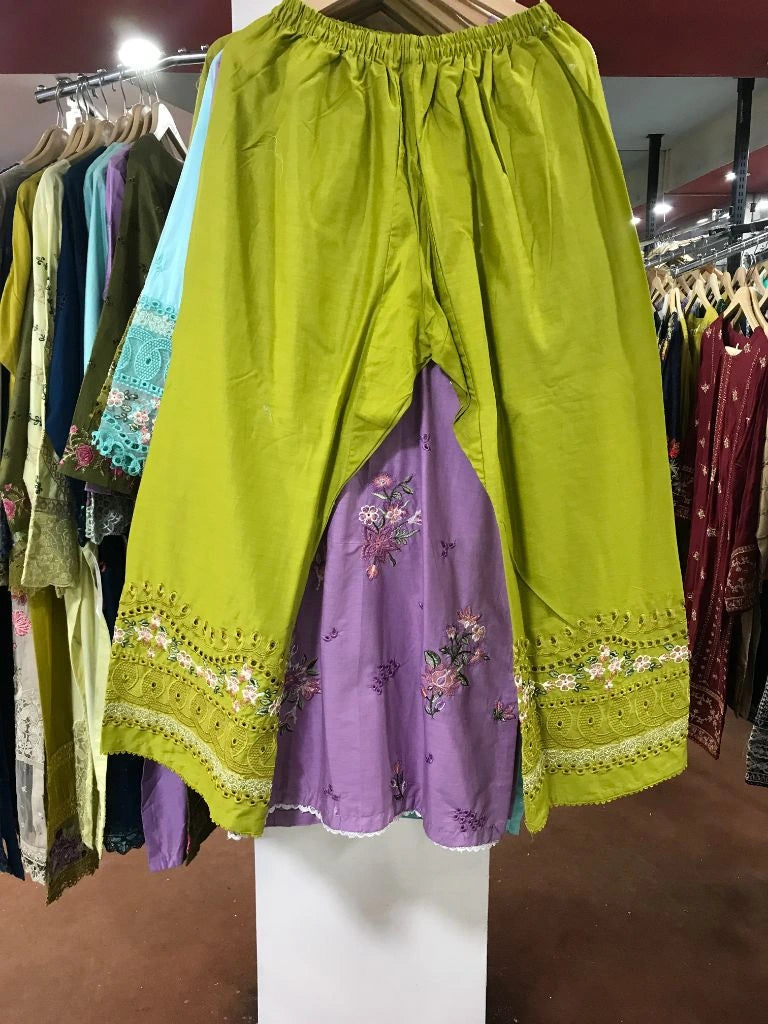 3-Piece Stitched Embroidered Cotton Lawn Suit | Shirt, Trouser & Dupatta Ayesha Fashion Boutique