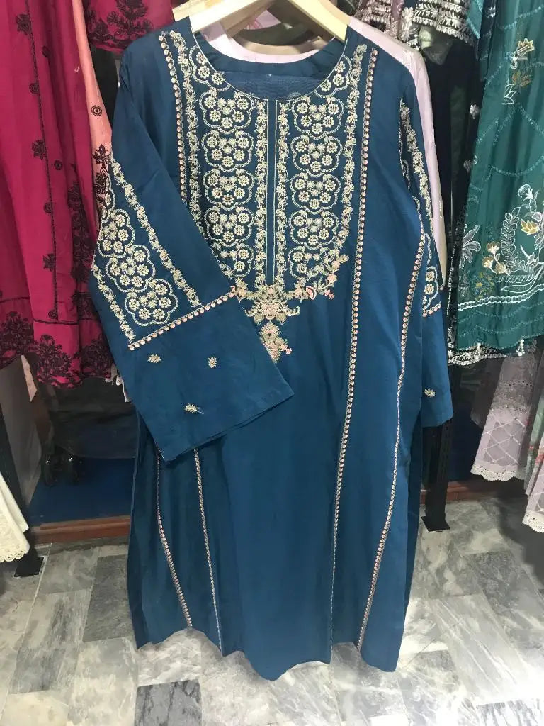 3-Piece Stitched Embroidered Lawn Cotton Suit Ayesha Fashion Boutique