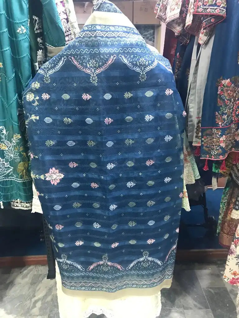 3-Piece Stitched Embroidered Lawn Cotton Suit Ayesha Fashion Boutique