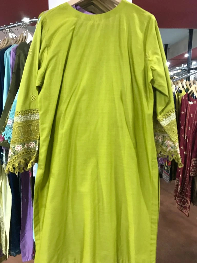 3-Piece Stitched Embroidered Cotton Lawn Suit | Shirt, Trouser & Dupatta Ayesha Fashion Boutique