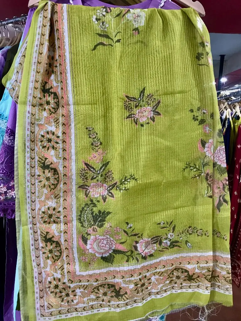 3-Piece Stitched Embroidered Cotton Lawn Suit | Shirt, Trouser & Dupatta Ayesha Fashion Boutique