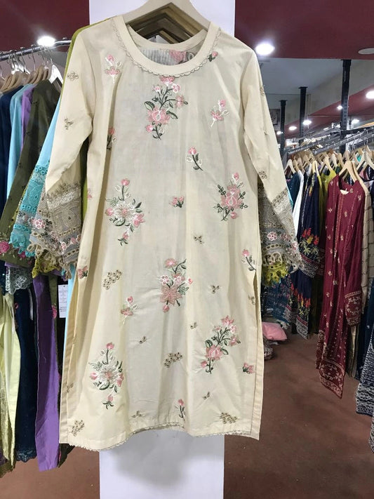 3-Piece Stitched Embroidered Cotton Lawn Suit | Shirt, Trouser & Dupatta Ayesha Fashion Boutique