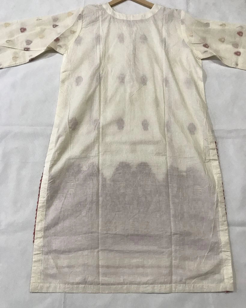 Elegant Cream Woven Jacquard 2 Piece Stitched Suit – Shirt & Trouser Ayesha Fashion Boutique
