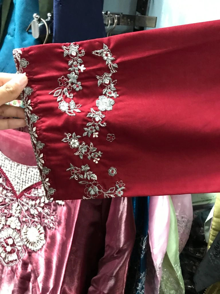 Women's Stitched 3-Piece Embroidered Cotton Lawn Suit with Farshi Shalwar Ayesha Fashion Boutique